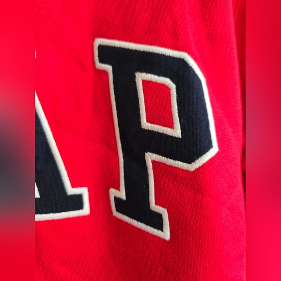 NWT! GAP, Logo Kids Sweatshirt, Red/Navy, Size Large - NEW! - Picture 6 of 8